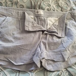Linen stripped shorts